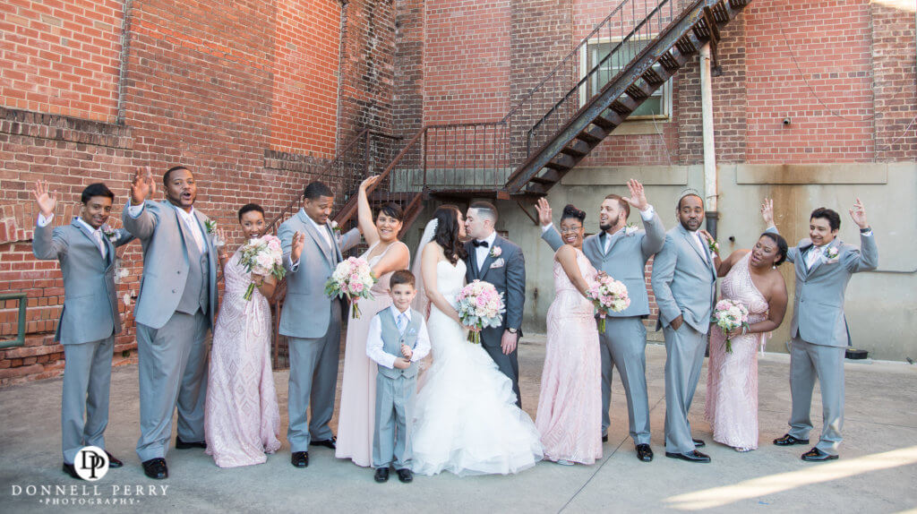 bridal party at The Cotton Room