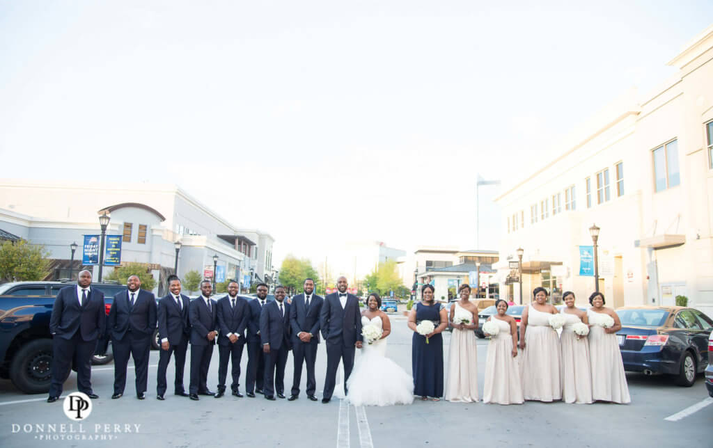 ivory and white wedding party