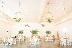 indoor modern wedding reception